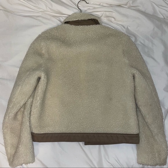 Madewell High Pile Fleece Portland Jacket - Cream/White - Picture 4 of 7